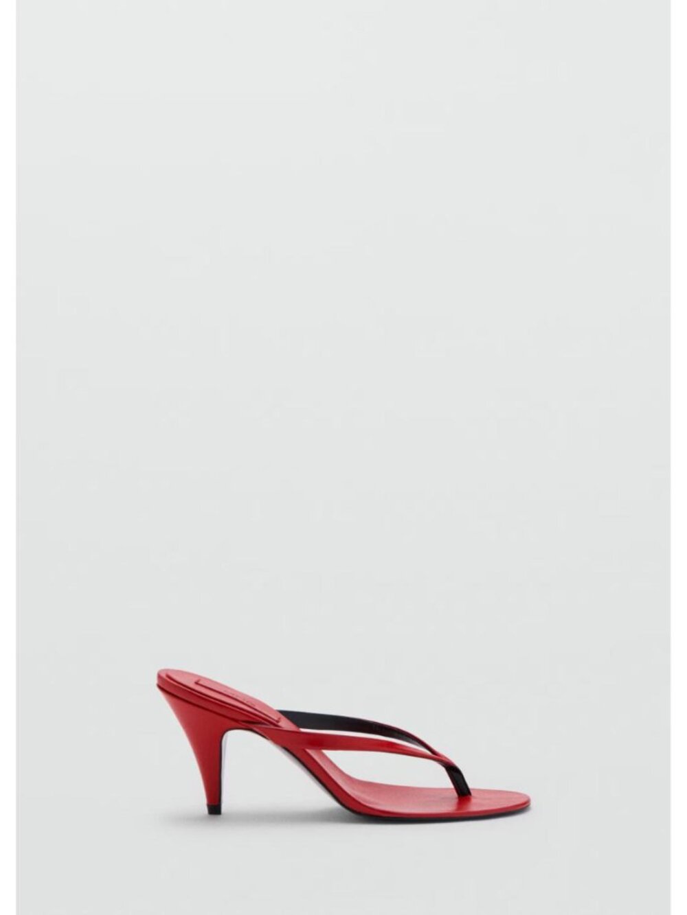 MANGO HAILEY BIEBER FUNNEL-HEEL LEATHER SANDAL